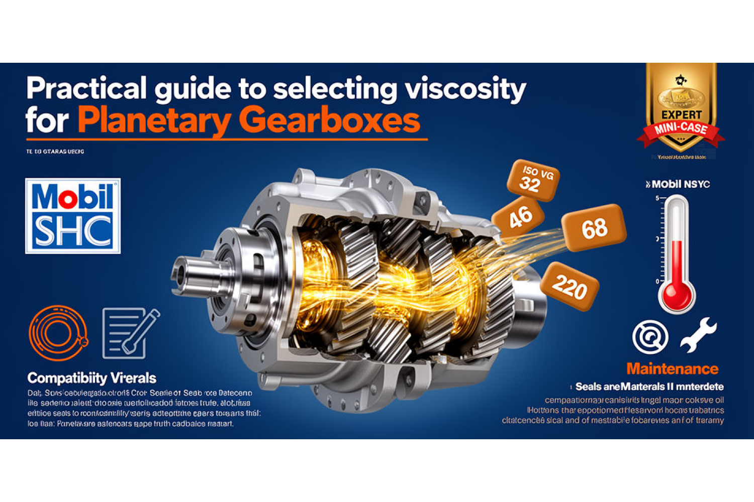 Подбор вязкости масла для планетарного редуктора — ISO VG, температурные допуски и рекомендации Mobil