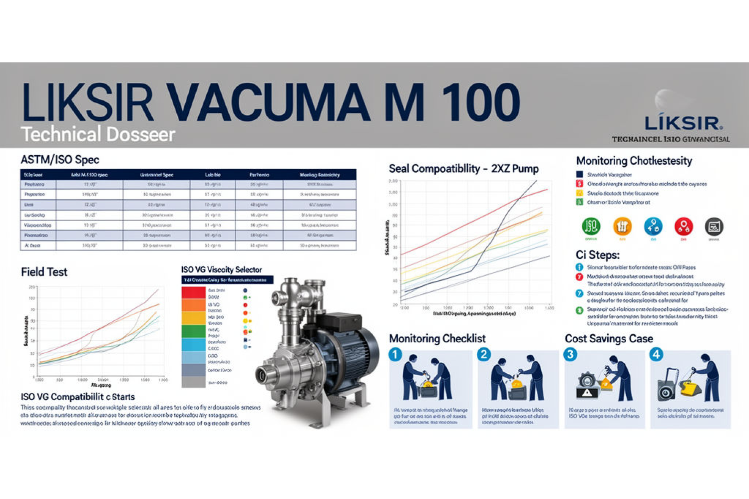 LIKSIR VACUMA M 100 — масло для вакуумных насосов 2XZ: спецификация, испытания и подбор вязкости