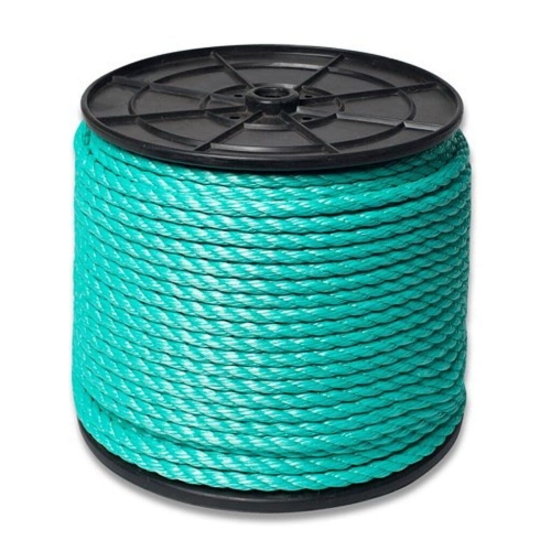 Канат полистиловый крученый 3-х прядный 20 мм. бухта 220м. (зеленый) купить в Мурманске с доставкой