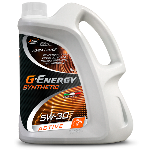 Моторное масло G-Energy Synthetic Active, 5W-40, 5 л, синтетика купить в Мурманске с доставкой