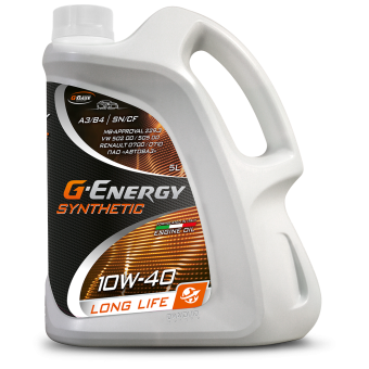 Моторное масло G-Energy Synthetic Long Life, 10W-40, 5 л, синтетика