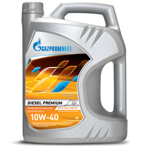 Грузовое масло Gazpromneft Diesel Premium, 10W-40, 5 л, полусинтетика купить в Мурманске с доставкой