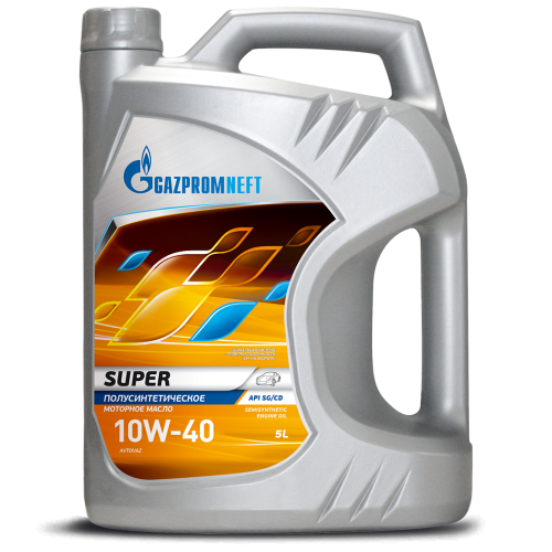 Моторное масло Gazpromneft Super, 10W-40, 5 л, полусинтетика купить в Мурманске с доставкой