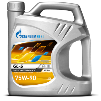 Трансмиссионное масло Gazpromneft GL-5, 75W-90, 4 л, полусинтетика