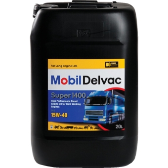 Грузовое масло Mobil Delvac Super 1400, 15W-40, 20 л, минеральное