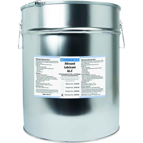 Жировая, пищевая смазка для вращающихся и скользящих поверхностей WEICON AL-F, 25 кг купить в Мурманске с доставкой