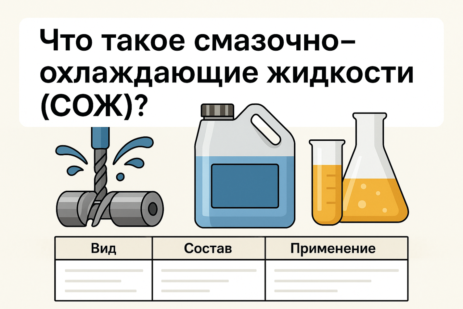 Что такое смазочно-охлаждающие жидкости (СОЖ)?