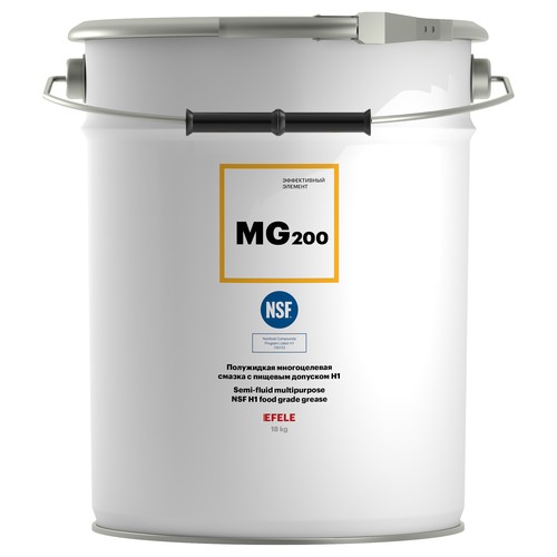 Пищевая смазка Efele MG-200 NLGI 00, 18 кг, минеральное купить в Мурманске с доставкой