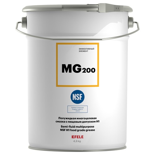 Пищевая смазка Efele MG-200 NLGI 00, 4,5 кг, минеральное купить в Мурманске с доставкой