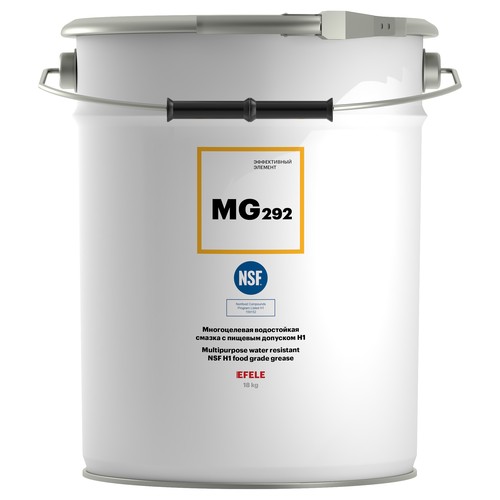 Пищевая смазка Efele MG-292 NLGI 2, 180 кг, синтетика купить в Мурманске с доставкой