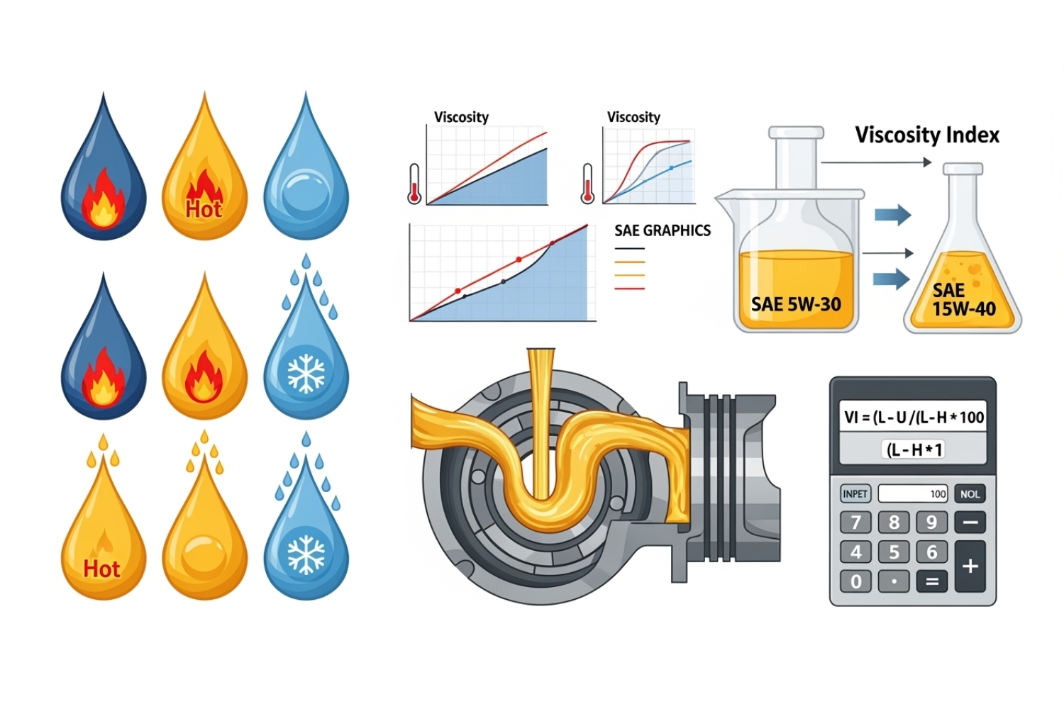 Индекс вязкости масла: полный гид с примерами, таблицами и калькулятором